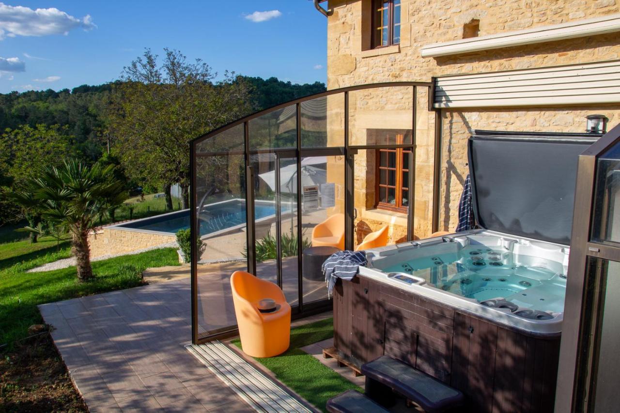 Aux Bories De Marquay, Chambres D'Hotes B&B Avec Piscine Et Spa Pres De Sarlat Exteriör bild